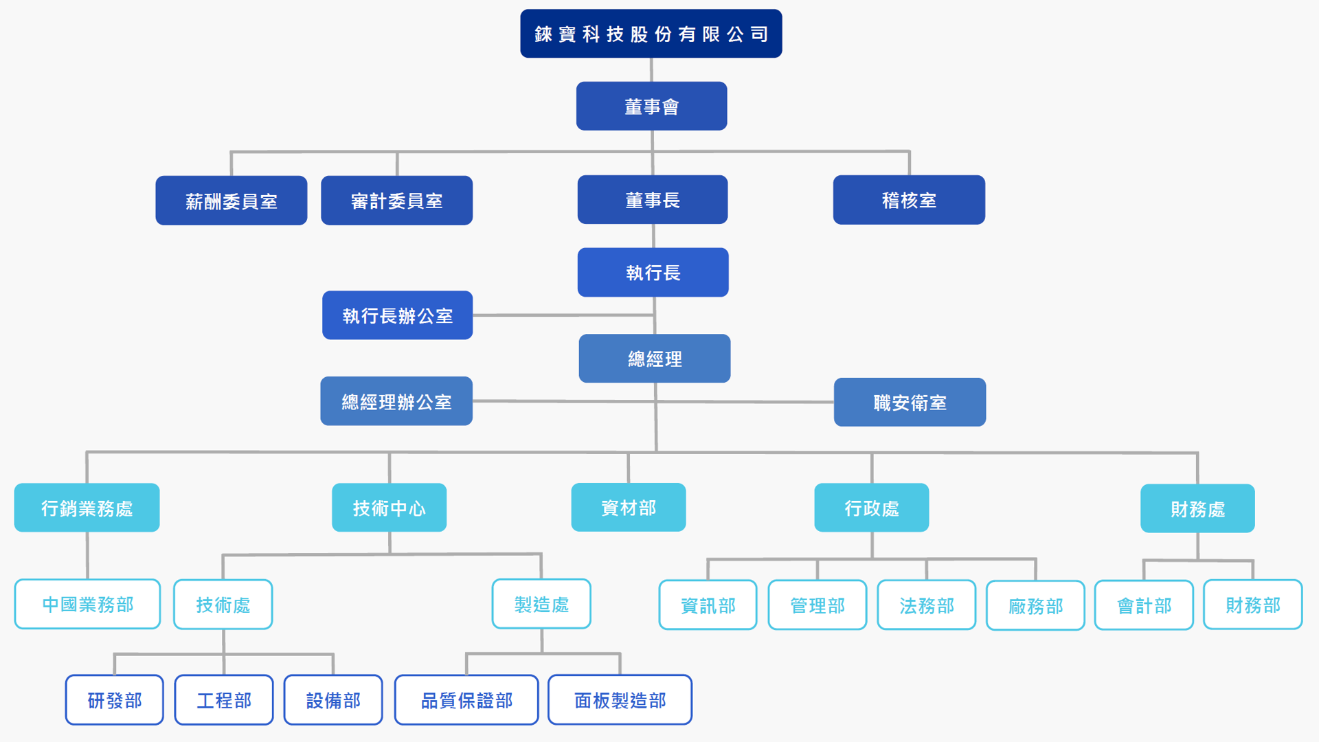 錸寶科技股份有限公司 - 組織架構